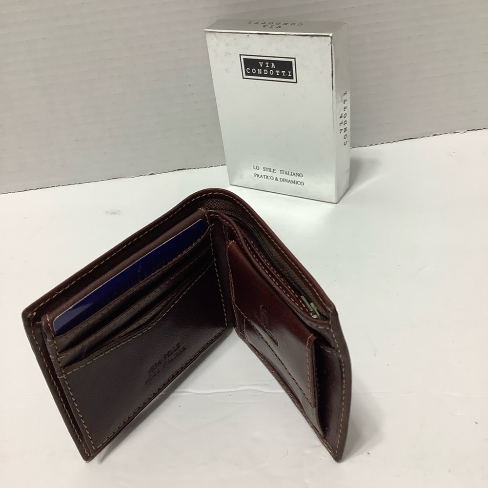 Via Condotti Dark Brown Leather Card Holder